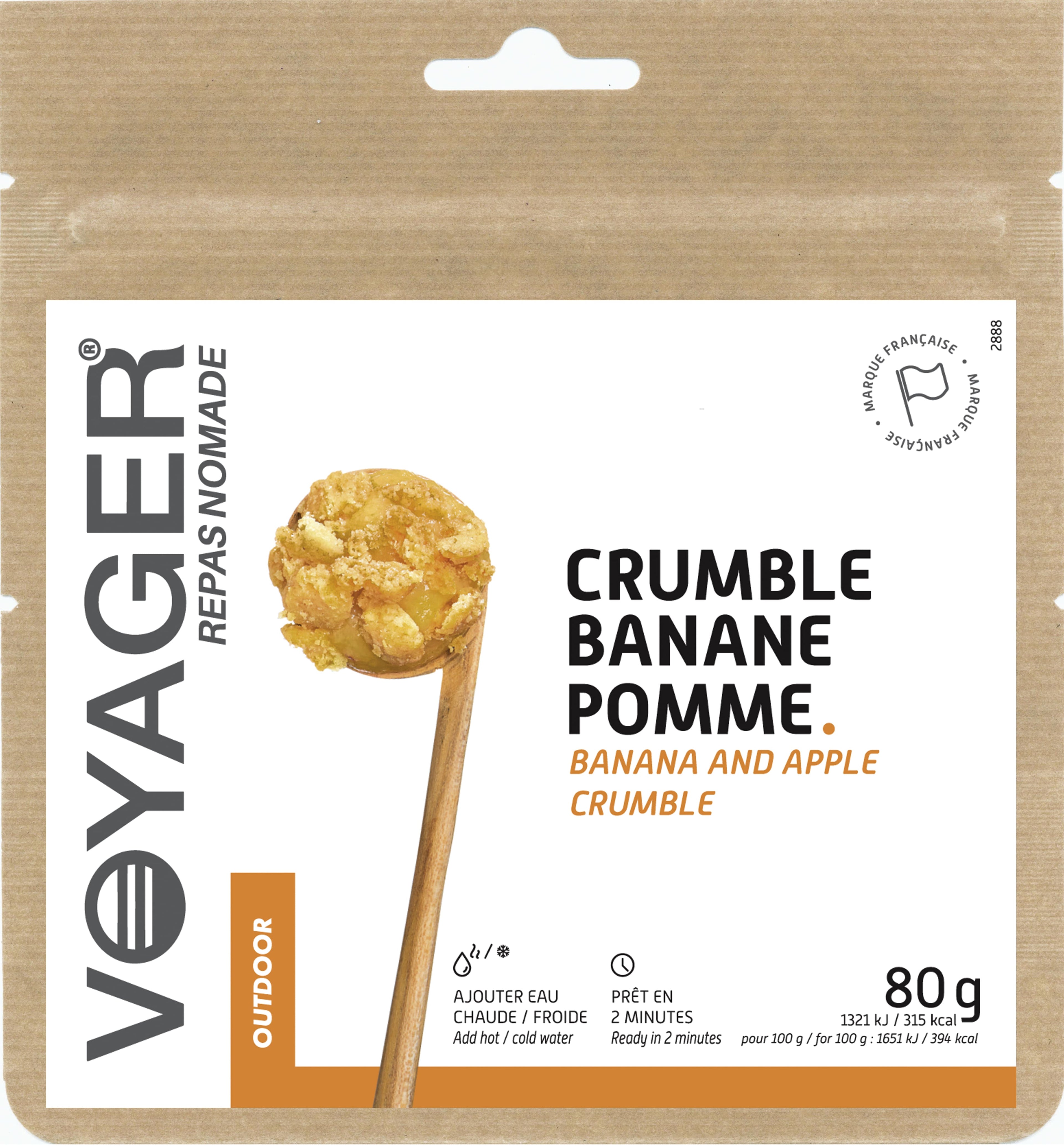 Crumble pomme banane